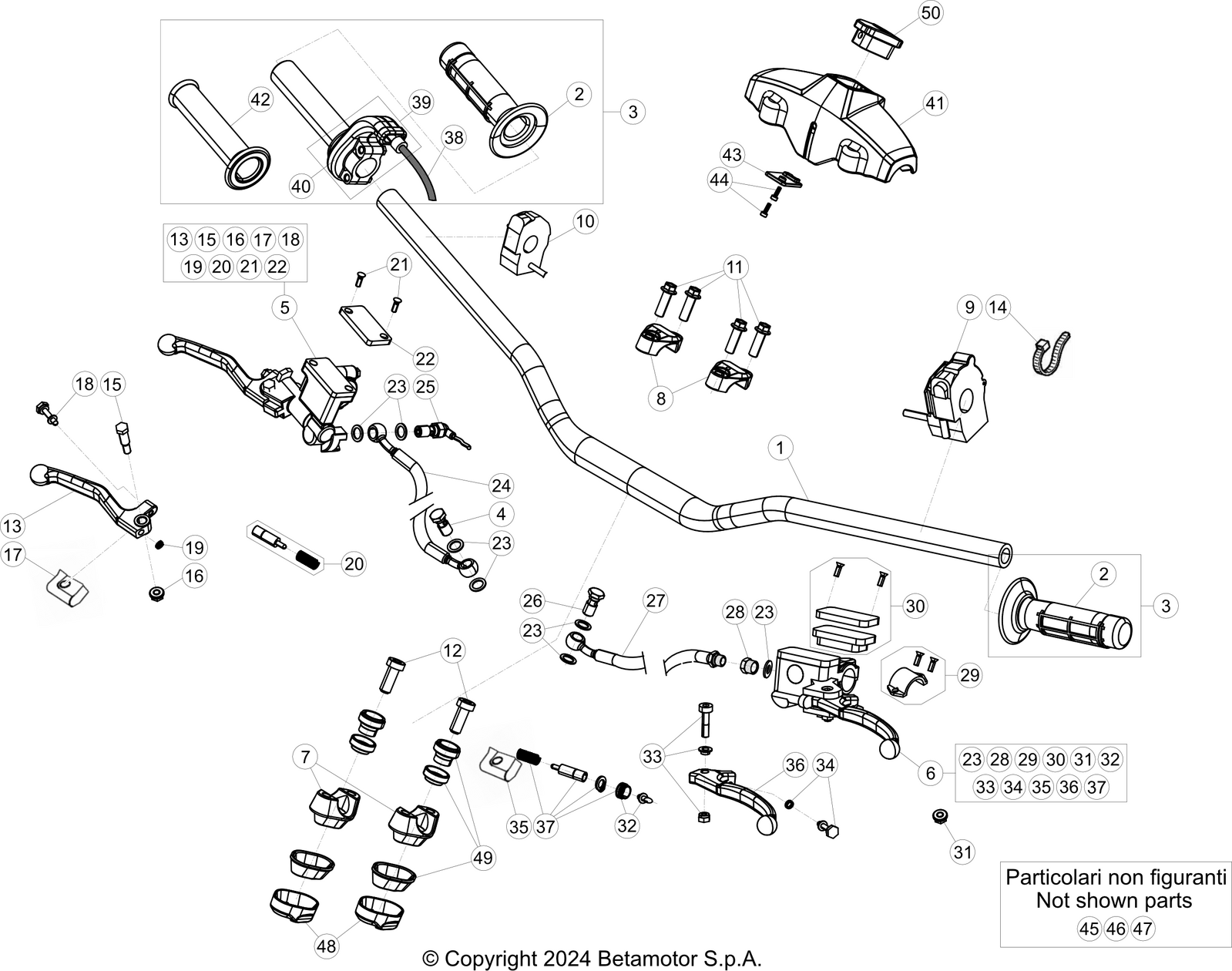 35 HANDLEBAR/CONTROLS - Beta Genuine