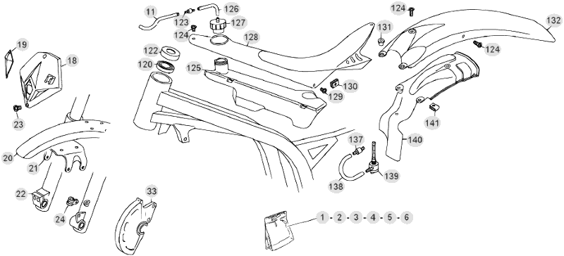 43 PLASTIC ACCESSORIES/SEAT/TANK