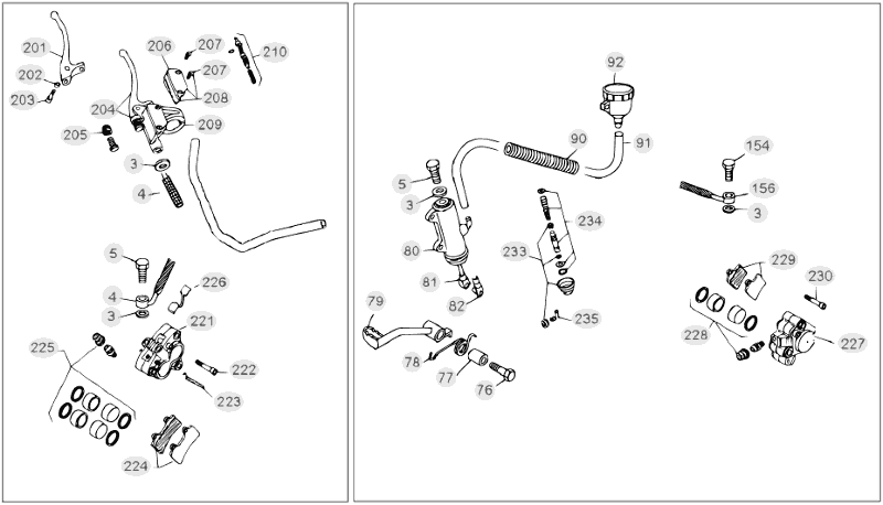 36 BRAKES - FROM CHASSIS 200001 TO 200378