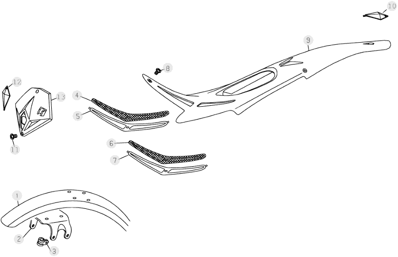 43 PLASTIC ACCESSORIES/SEAT/TANK