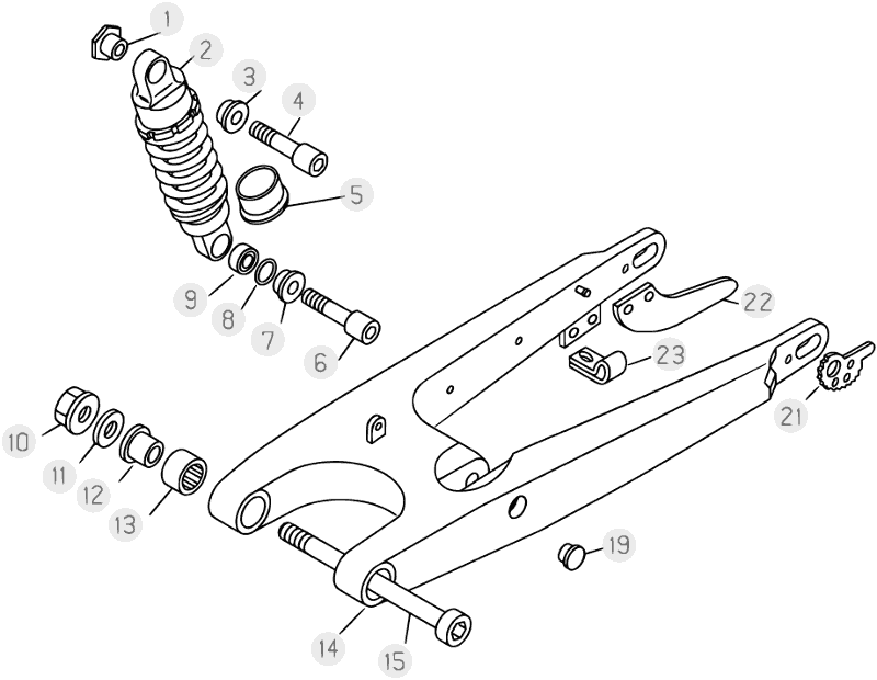33 SWING ARM/REAR SUSPENSION