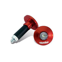 TRIALS/ENDURO 2ST/4ST ANODIZED H/BAR ENDS RED
