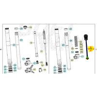 FORK ROD AND RH TOP CAP RR X-PRO MY25>