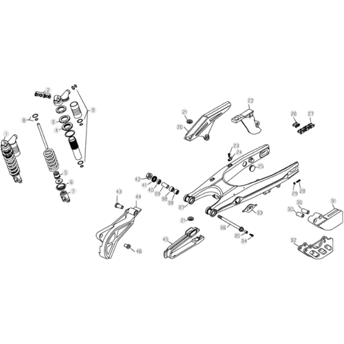 33 SWING ARM/REAR SUSPENSION