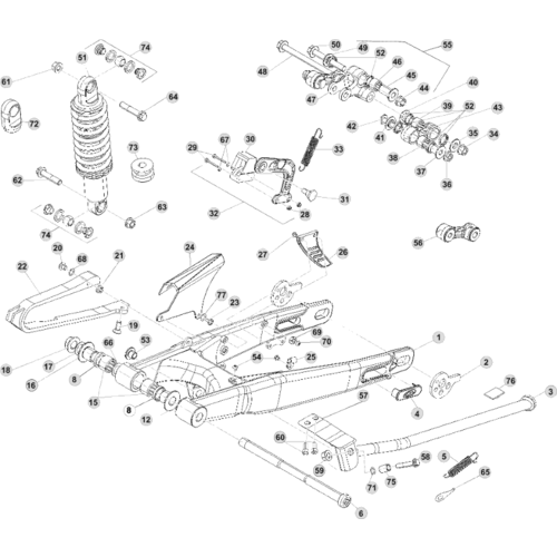 33 SWING ARM/REAR SUSPENSION