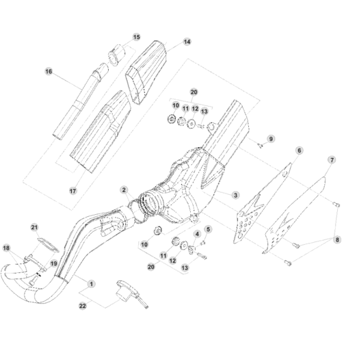 37 EXHAUST SYSTEM - FROM CHASSIS 120052 TO 129999