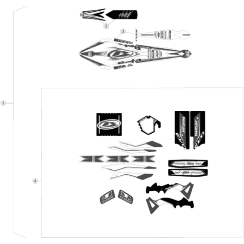 43 PLASTIC ACCESSORIES/SEAT/TANK - FROM CHASSIS 120052 TO 129999
