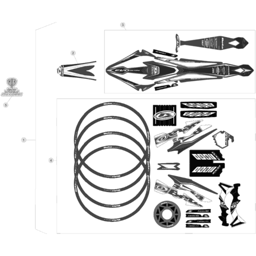 43 PLASTIC ACCESSORIES/SEAT/TANK - FROM CHASSIS 120097 TO 129999