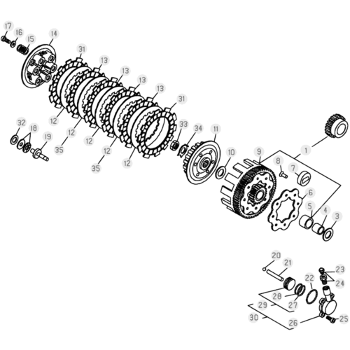 03 PRIMARY GEAR CPL./CLUTCH