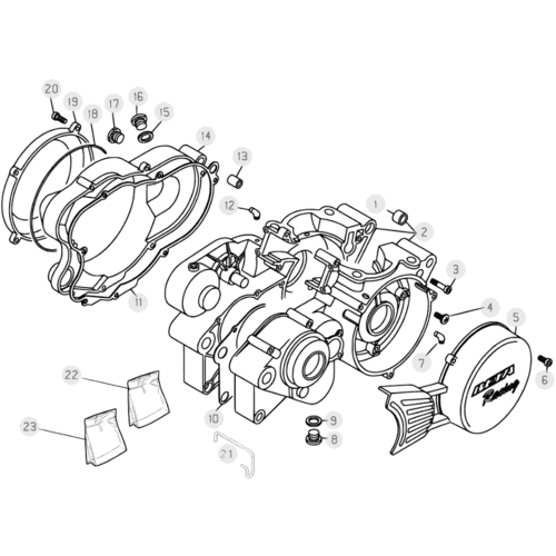 01 ENGINE CASE - FROM CHASSIS 202700 TO 249999