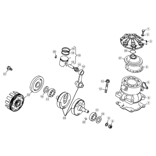 02 CRANKSHAFT/PISTON/BALANCER SHAFT - FROM CHASSIS 202700 TO 249999