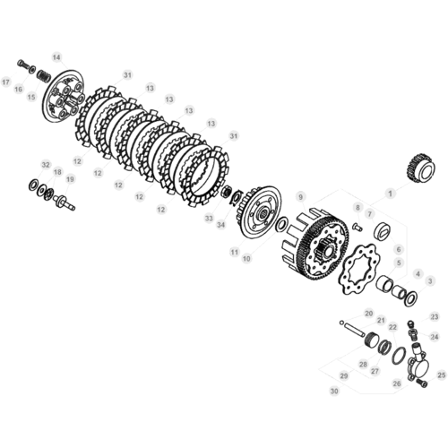 03 PRIMARY GEAR CPL./CLUTCH