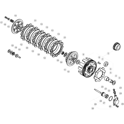 03 PRIMARY GEAR CPL./CLUTCH