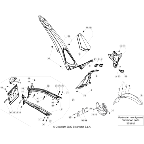 43 PLASTIC ACCESSORIES/SEAT/TANK