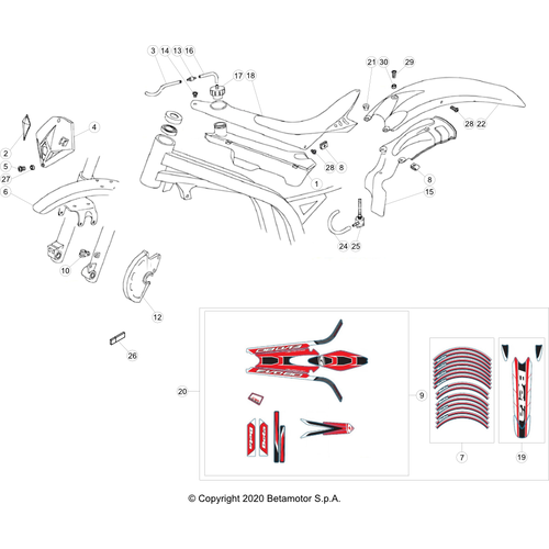 43 PLASTIC ACCESSORIES/SEAT/TANK