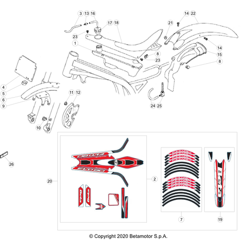 43 PLASTIC ACCESSORIES/SEAT/TANK