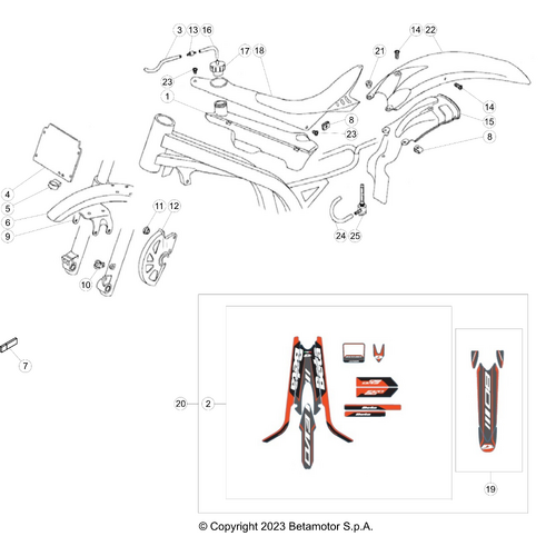 43 PLASTIC ACCESSORIES/SEAT/TANK