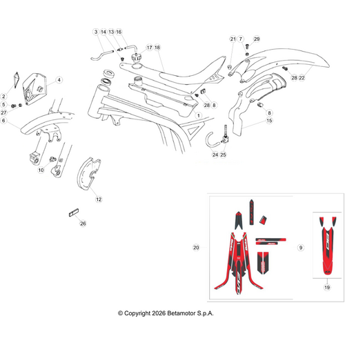 43 PLASTIC ACCESSORIES/SEAT/TANK