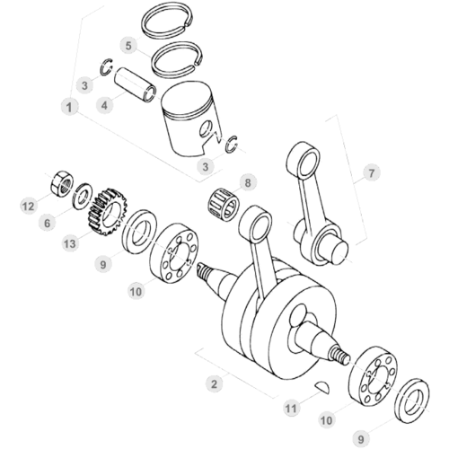 02 CRANKSHAFT/PISTON/BALANCER SHAFT