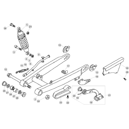 33 SWING ARM/REAR SUSPENSION