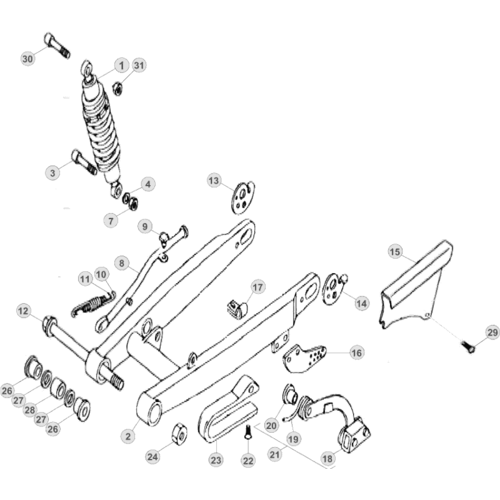 33 SWING ARM/REAR SUSPENSION