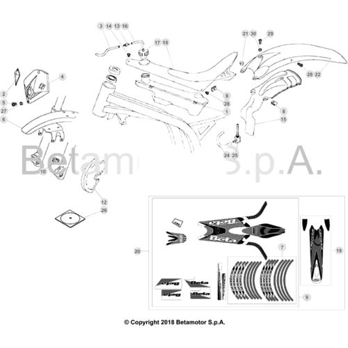 43 PLASTIC ACCESSORIES/SEAT/TANK