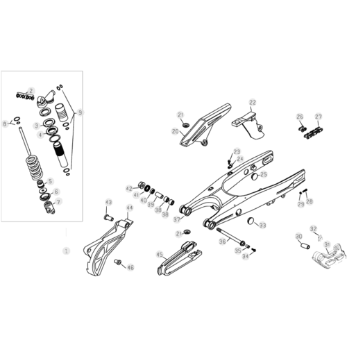33 SWING ARM/REAR SUSPENSION