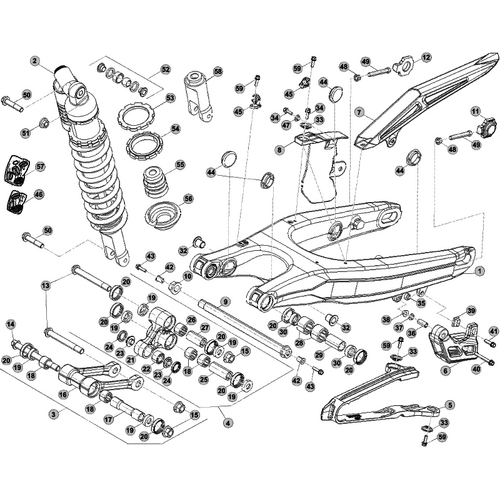 33 SWING ARM/REAR SUSPENSION