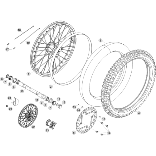 41 FRONT WHEEL - FROM CHASSIS 100662 TO 150000