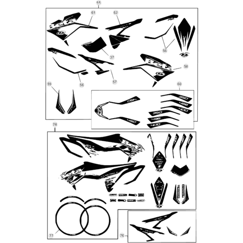 43 PLASTIC ACCESSORIES/SEAT/TANK