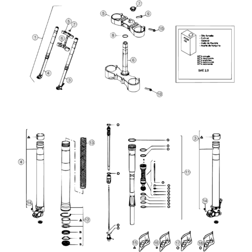 34 FRONT FORK - FROM CHASSIS 260001 TO 270000