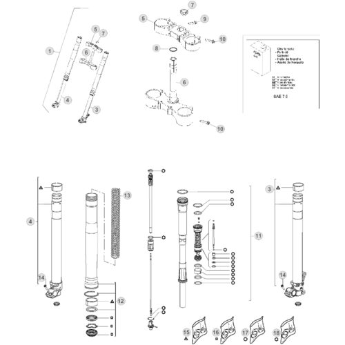 34 FRONT FORK - FROM CHASSIS 650000 TO 659999