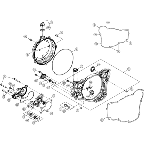 01 ENGINE CASE - FROM CHASSIS 750000 TO 759999