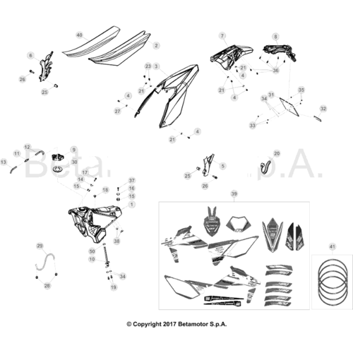 43 PLASTIC ACCESSORIES/SEAT/TANK