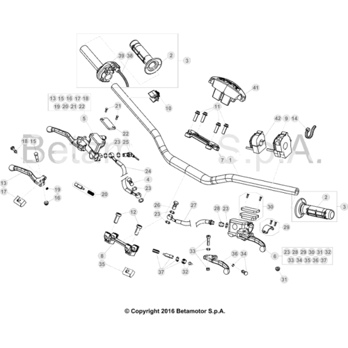 35 HANDLEBAR/CONTROLS - FROM CHASSIS 0