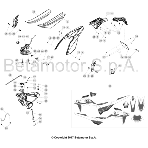 43 PLASTIC ACCESSORIES/SEAT/TANK