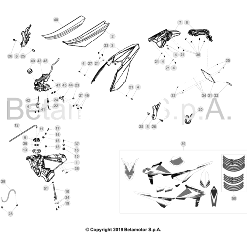 43 PLASTIC ACCESSORIES/SEAT/TANK