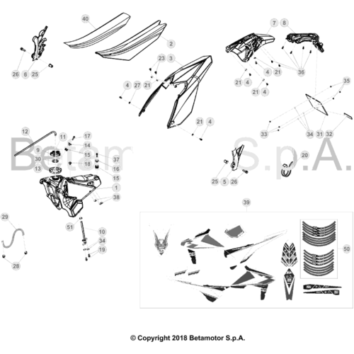 43 PLASTIC ACCESSORIES/SEAT/TANK