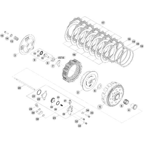 03 PRIMARY GEAR CPL./CLUTCH