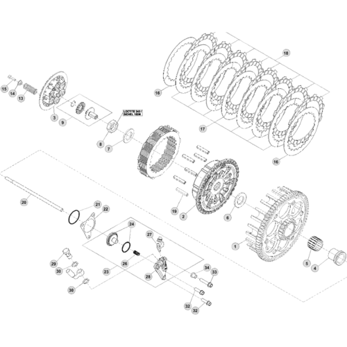 03 PRIMARY GEAR CPL./CLUTCH