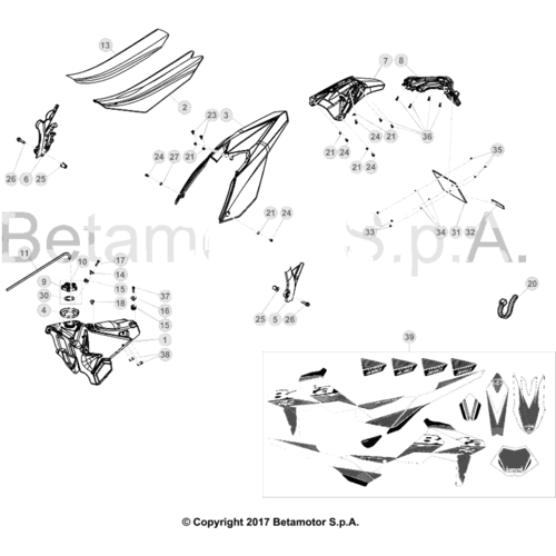 43 PLASTIC ACCESSORIES/SEAT/TANK