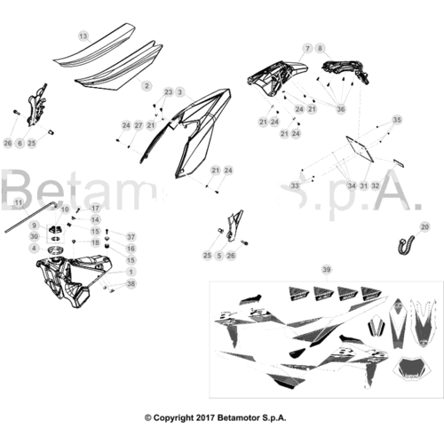 43 PLASTIC ACCESSORIES/SEAT/TANK