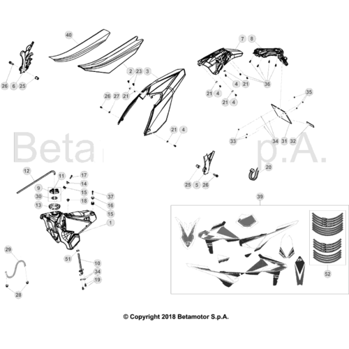 43 PLASTIC ACCESSORIES/SEAT/TANK