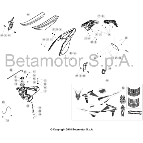 43 PLASTIC ACCESSORIES/SEAT/TANK