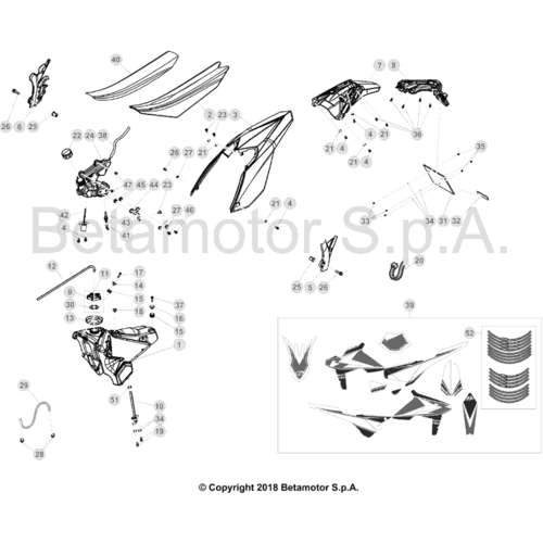 43 PLASTIC ACCESSORIES/SEAT/TANK