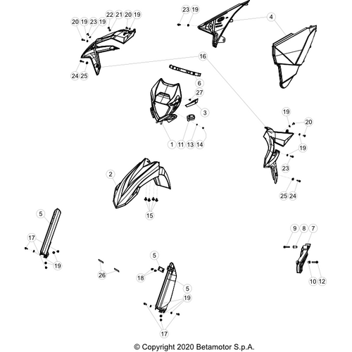 43 PLASTIC ACCESSORIES/SEAT/TANK