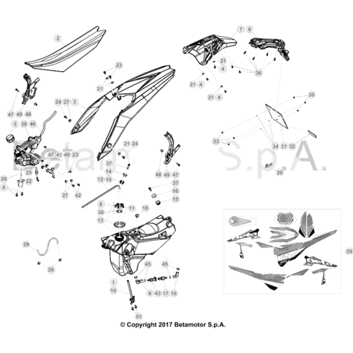 43 PLASTIC ACCESSORIES/SEAT/TANK