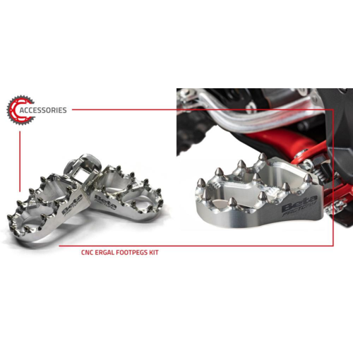 CNC ERGAL SILVER FOOTPEG KIT RR/RX MY20>