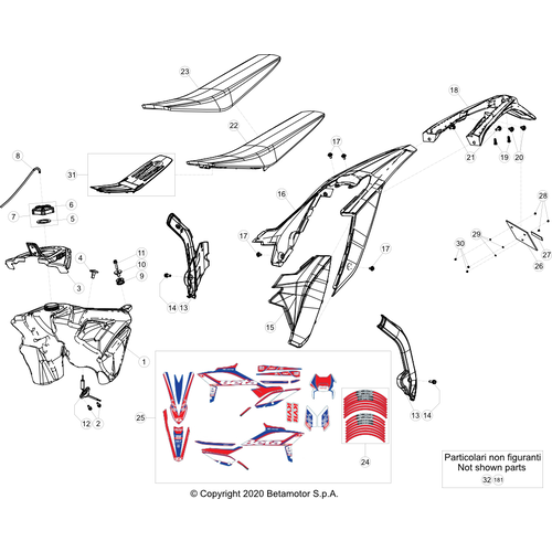 43 PLASTIC ACCESSORIES/SEAT/TANK