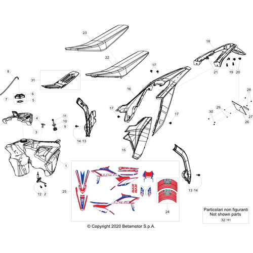 43 PLASTIC ACCESSORIES/SEAT/TANK